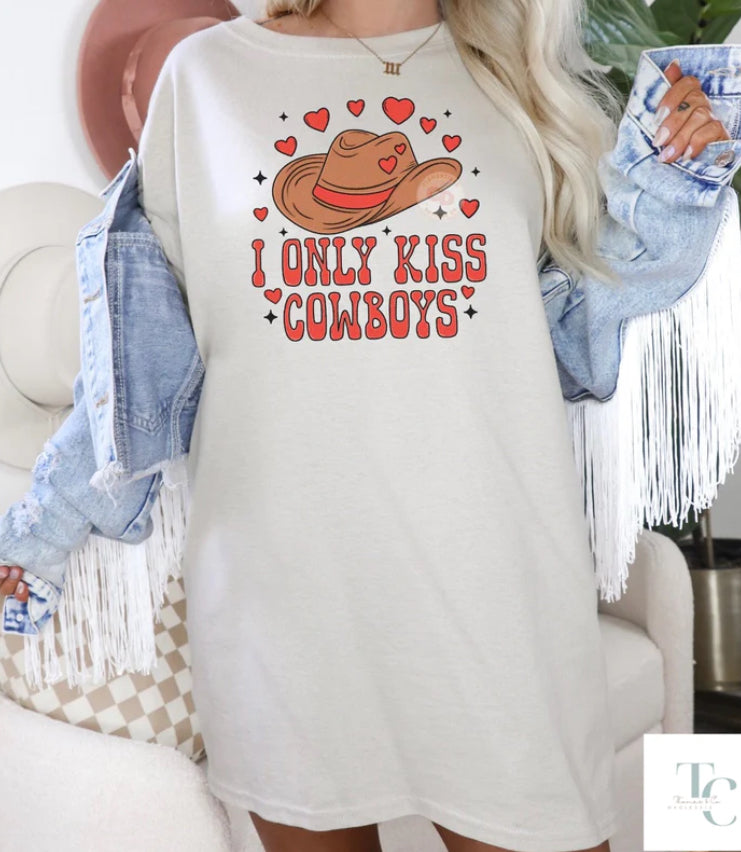 I Only Kiss Cowboys Tee SALE