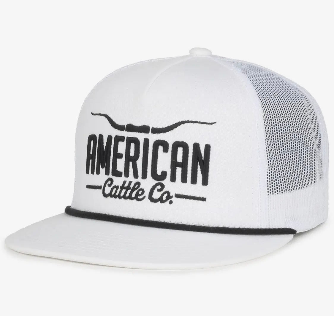 Longhorn Hat White and Black