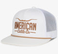 Longhorn Hat White and Gold